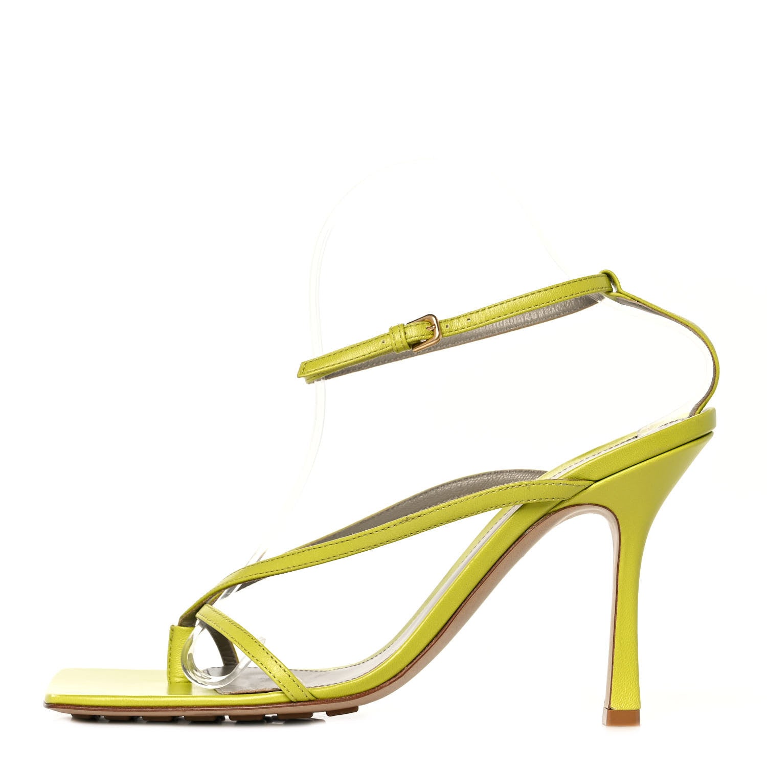 Bottega Veneta Lambskin Stretch Multi Strap 90mm Sandals 41 Pistachio 1 of 7