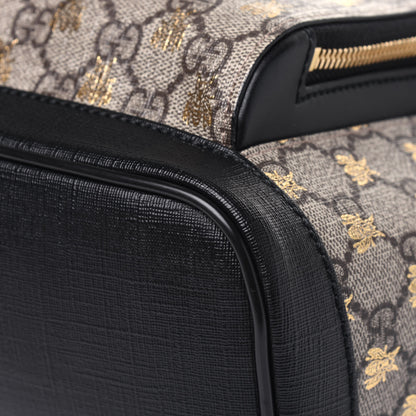 Gucci GG Supreme Monogram Bees Print Small Day Backpack Beige Oro Black 10 of 13