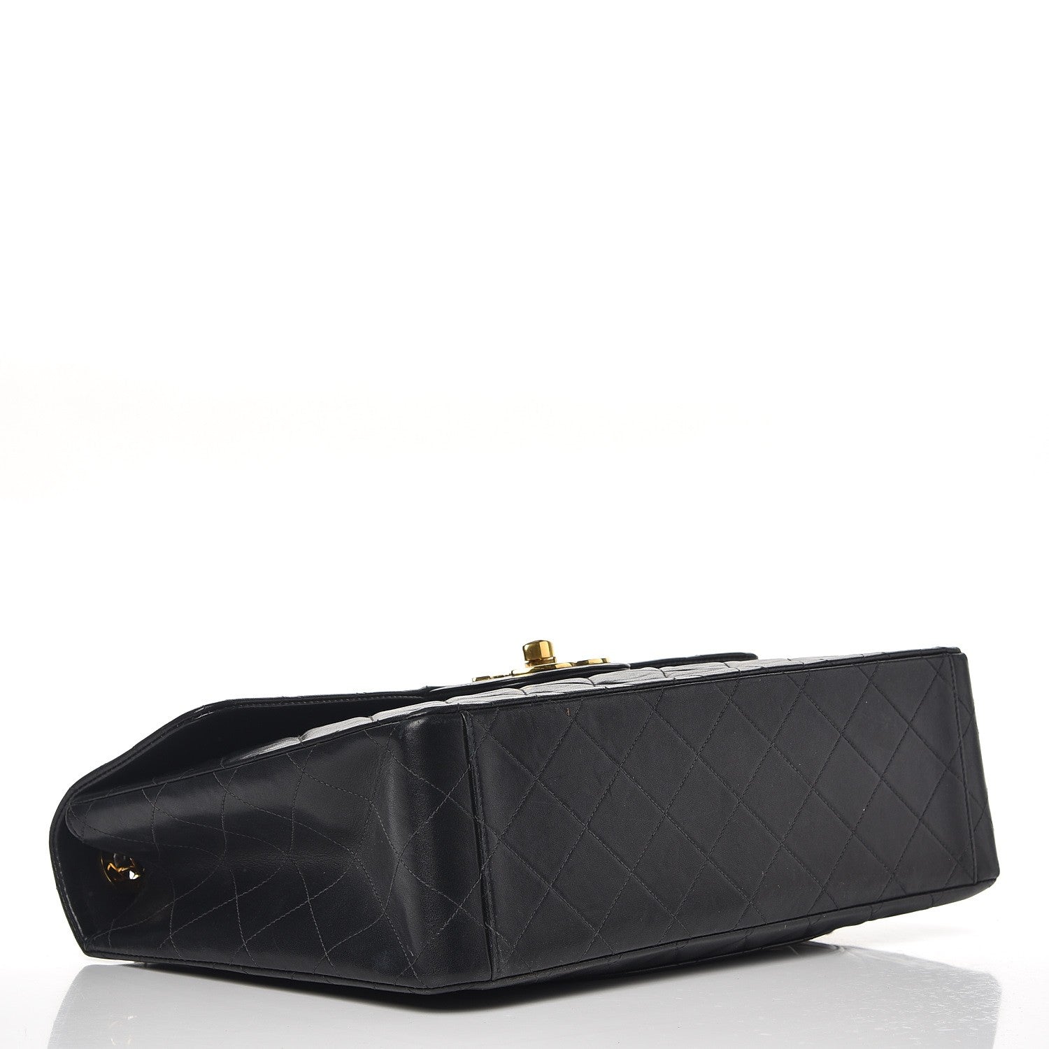 Chanel Lambskin Quilted XL Jumbo Single Flap Black 5 of 13