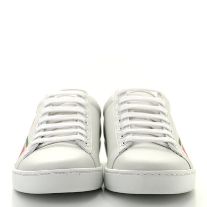 Gucci Calfskin Interlocking G Womens New Ace Sneakers 35 White Red Flame Green 2 of 10