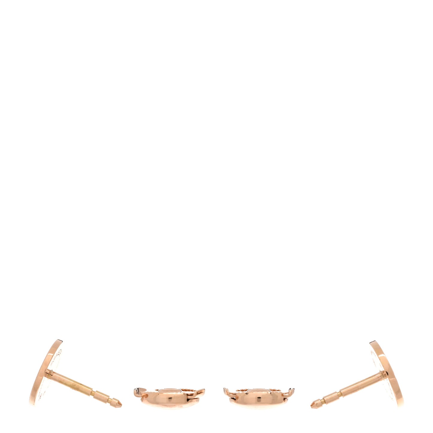 18K Rose Gold TPM Ex-Libris Stud Earrings