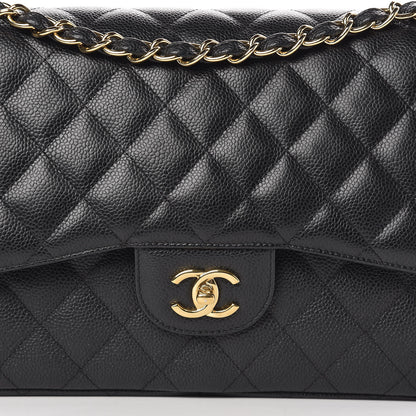 Chanel Caviar Quilted Jumbo Double Flap Black 17 of 17