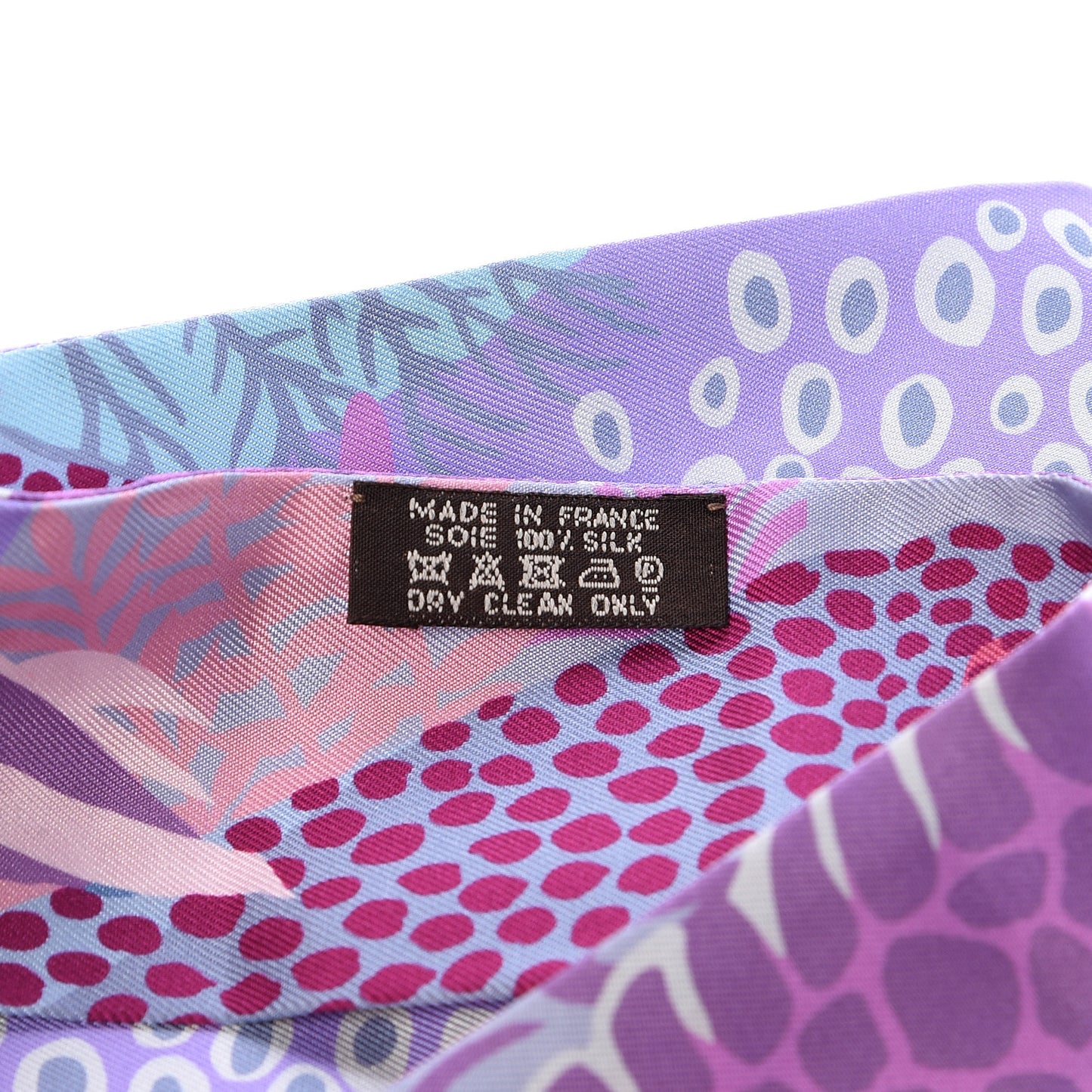 Silk Under The Waves Twilly Framboise Parme Rouge