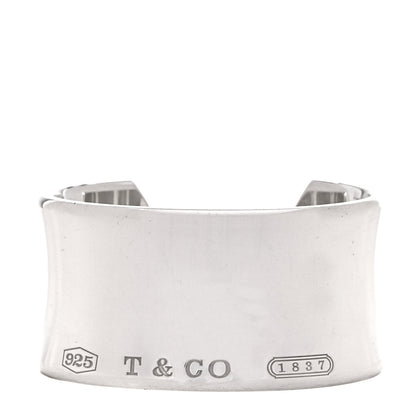 Tiffany Sterling Silver Wide 1837 Cuff Bracelet 1 of 5