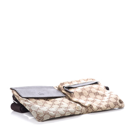 Gucci GG Monogram Double Pocket Belt Bag Dark Brown 4 of 7
