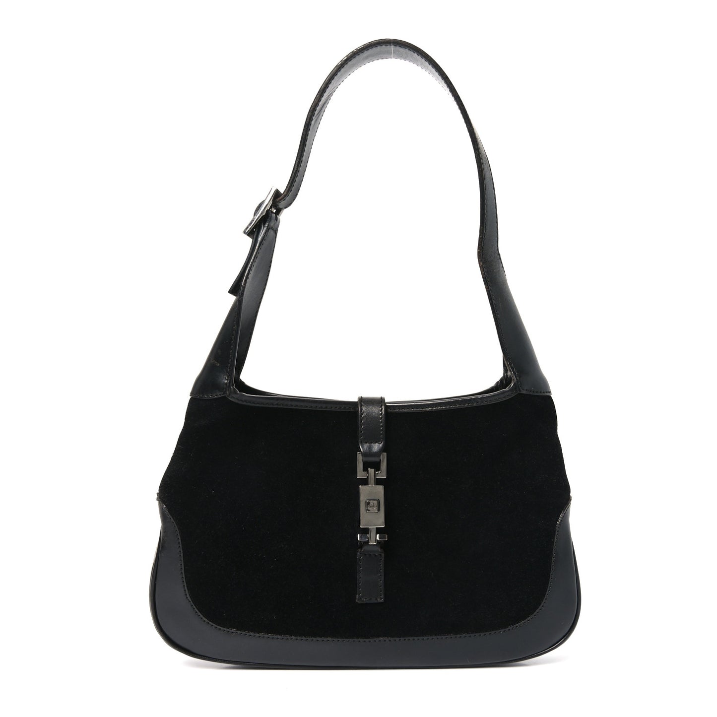Suede Small Jackie O Hobo Black