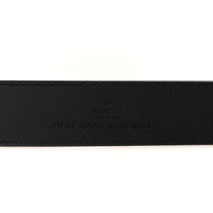 Gucci Calfskin Double G 30mm Belt 80 32 Black 4 of 5