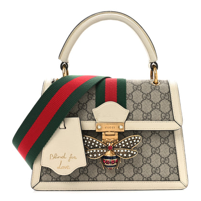 Gucci GG Supreme Monogram Small Queen Margaret Top Handle Bag White 1 of 11