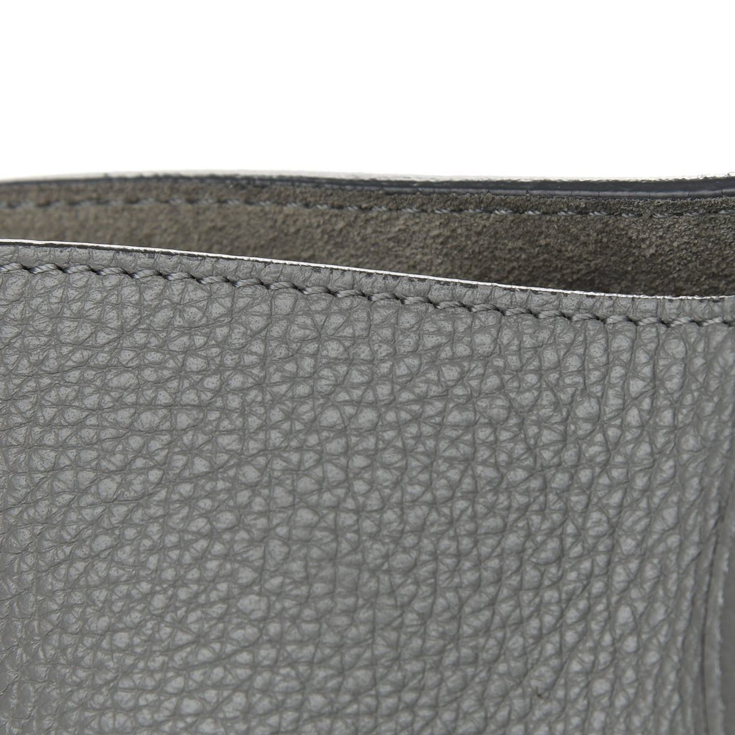 Supple Grained Calfskin Small Big Bag Grey