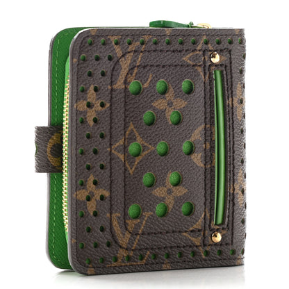 Louis Vuitton Monogram Perforated Compact Zipped Wallet Green 3 of 7