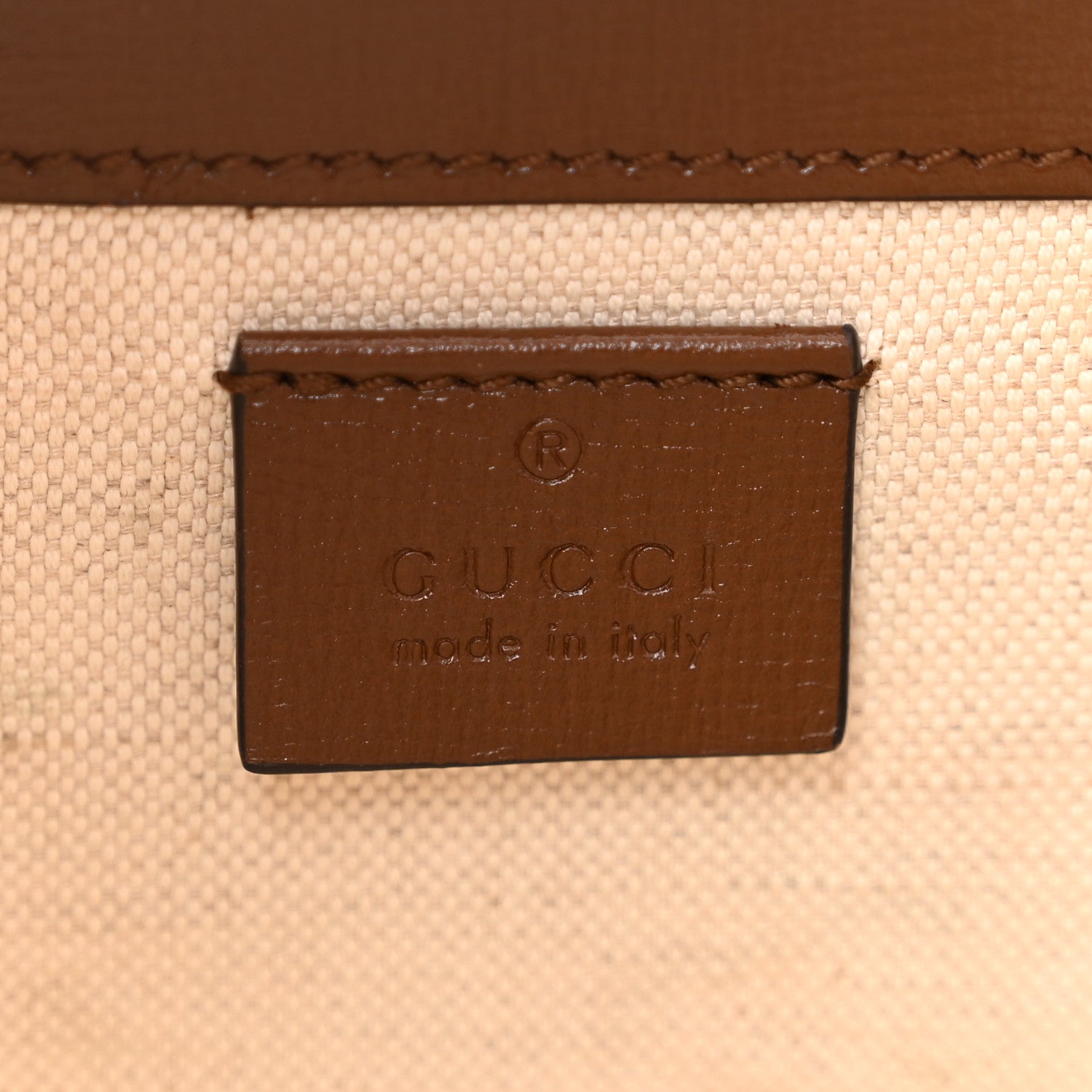 Gucci GG Supreme Monogram Azalea Calfskin Mini Horsebit 1955 Foldover Top Handle Bag Beige Ebony Brown Sugar 6 of 11