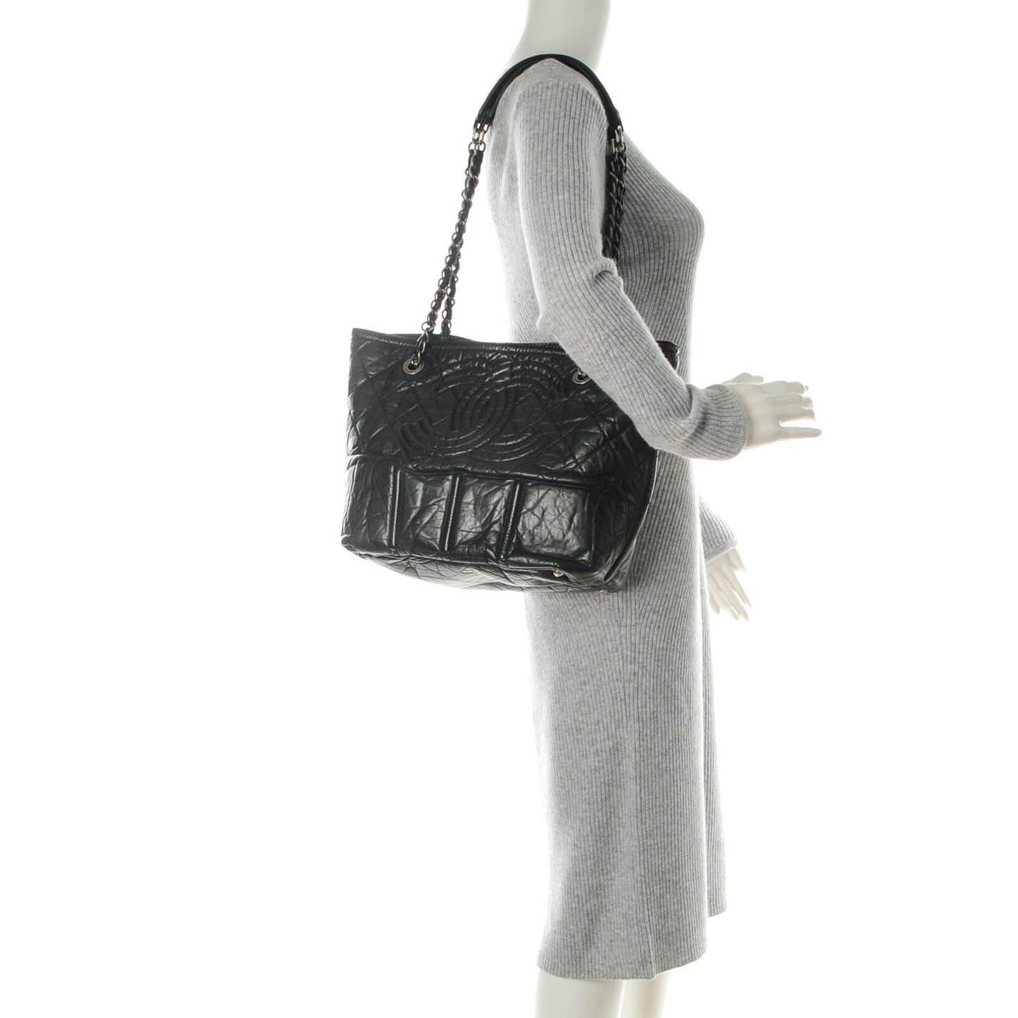 Calfskin Small Shopping In Moscow Tote Black
