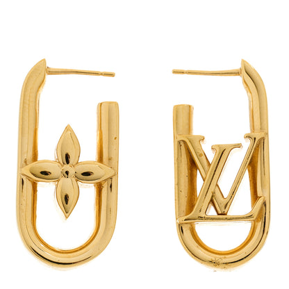 Louis Vuitton Metal My LV Chain Earrings Gold 1 of 4