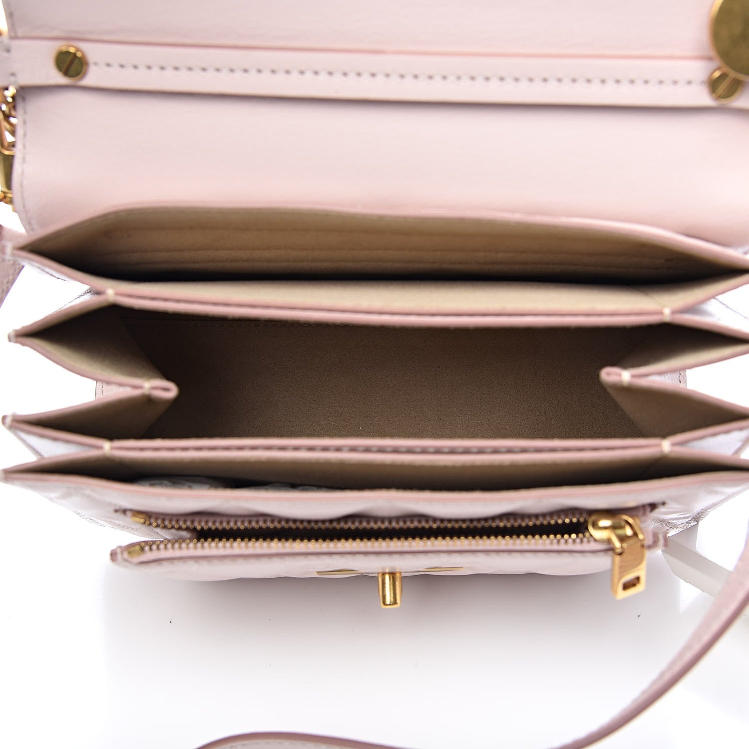 Givenchy Goatskin Quilted Small GV3 Shoulder Bag Natural 5 of 9