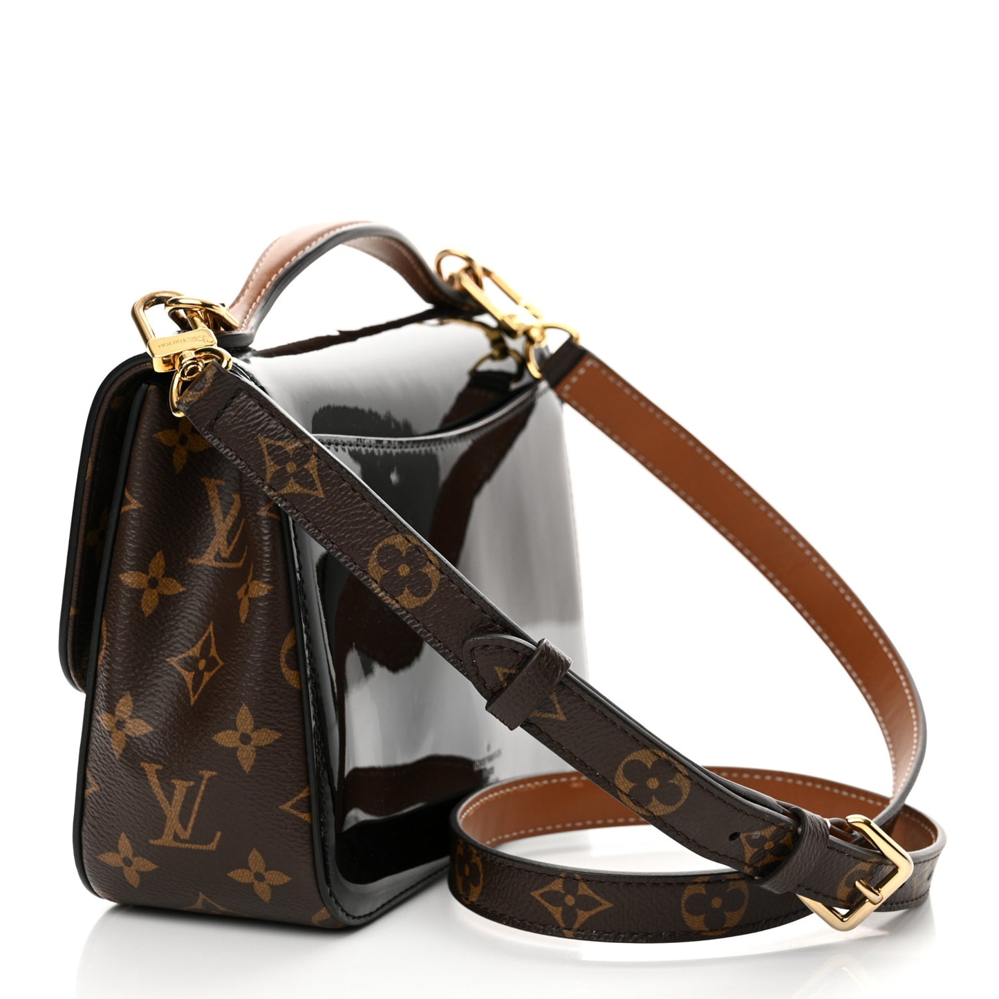 Patent Calfskin Monogram Cherrywood BB Black