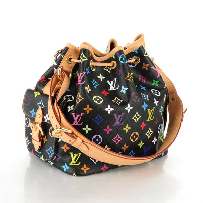 Louis Vuitton Monogram Multicolor Petit Noe Black 3 of 7
