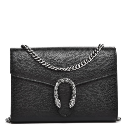 Gucci Calfskin Mini Dionysus Chain Wallet Black 1 of 11