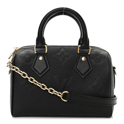 Louis Vuitton Empreinte Monogram Giant Speedy Bandouliere 20 Black 1 of 10