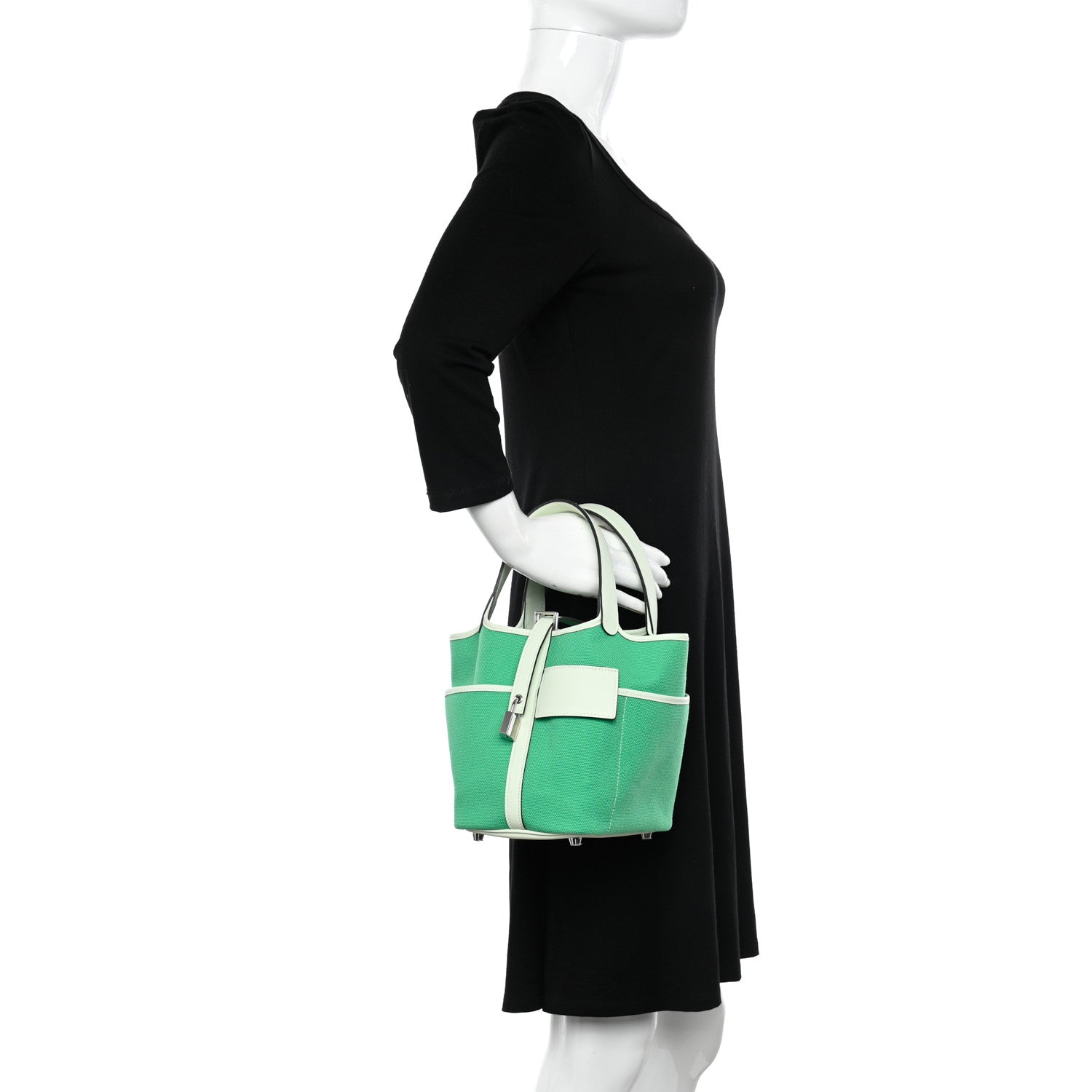 Hermes Toile Goeland Swift Cargo Picotin Lock 18 Vert Fizz Vert Comics 2 of 10