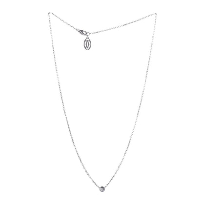 Cartier 18K White Gold Diamond SM D'Amour Pendant Necklace 3 of 6