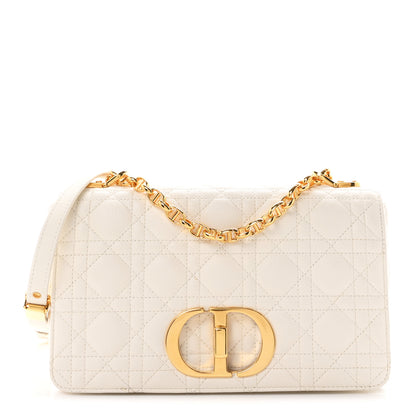Christian Dior Supple Calfskin Cannage Medium Caro Bag Ivory 1 of 11
