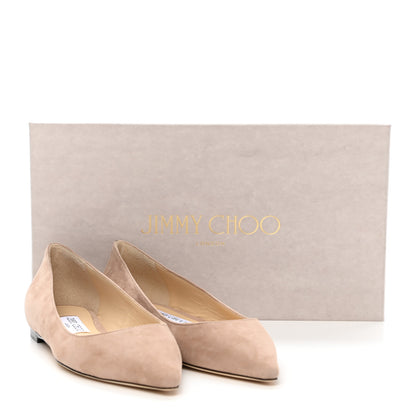 Jimmy Choo Suede Romy Flats 37.5 Ballet Pink 8 of 8