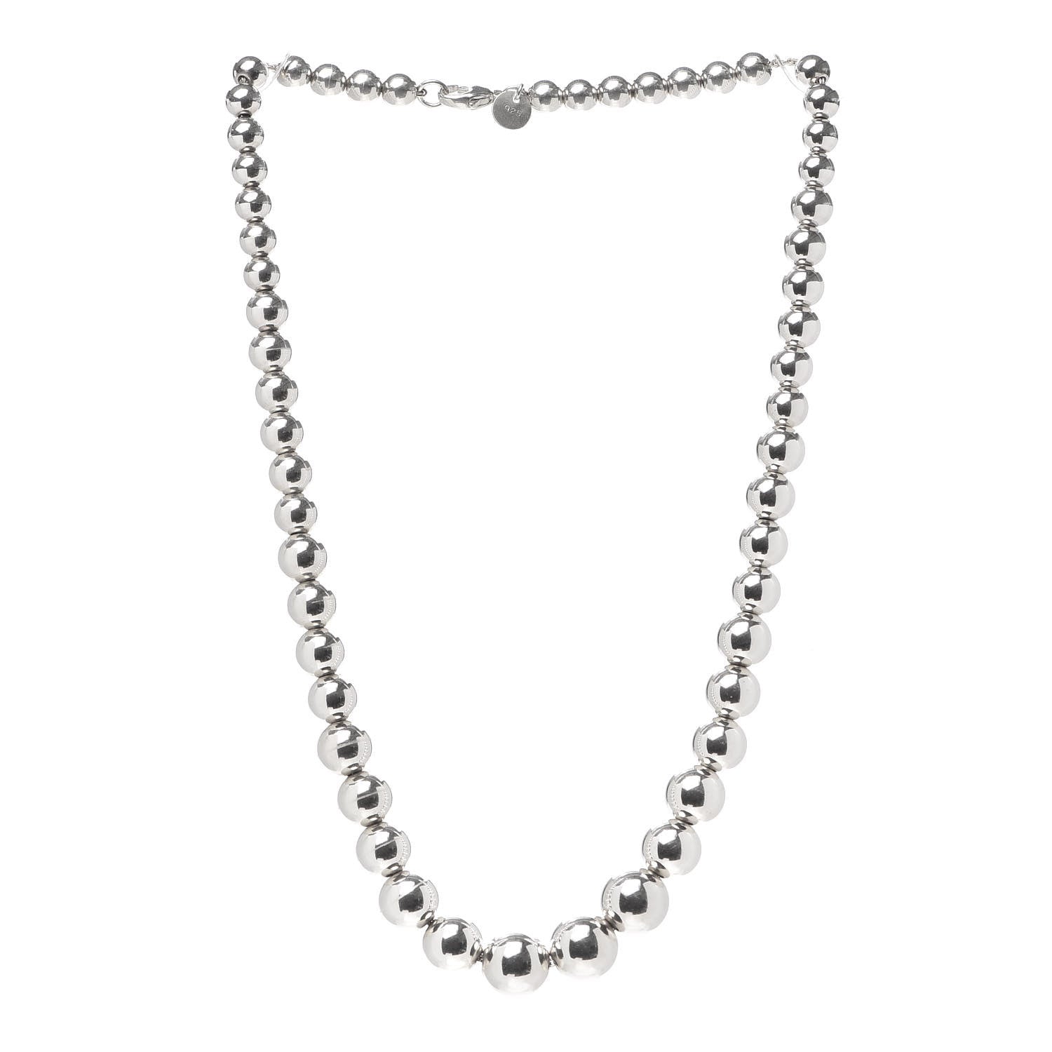 Tiffany Sterling Silver HardWear Graduated Ball Necklace 3 of 4