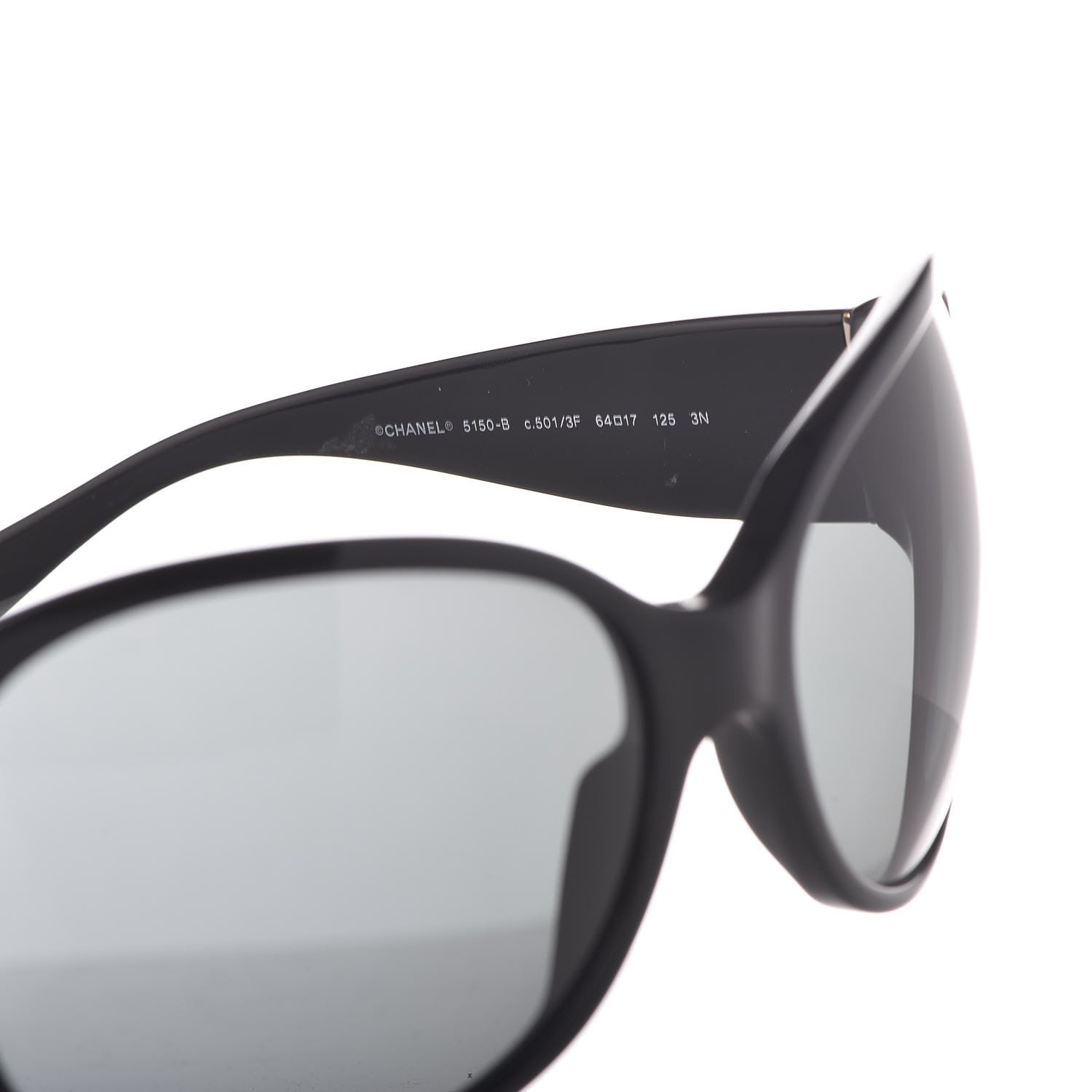 Chanel CC Crystal Sunglasses 5150-B Black 8 of 9