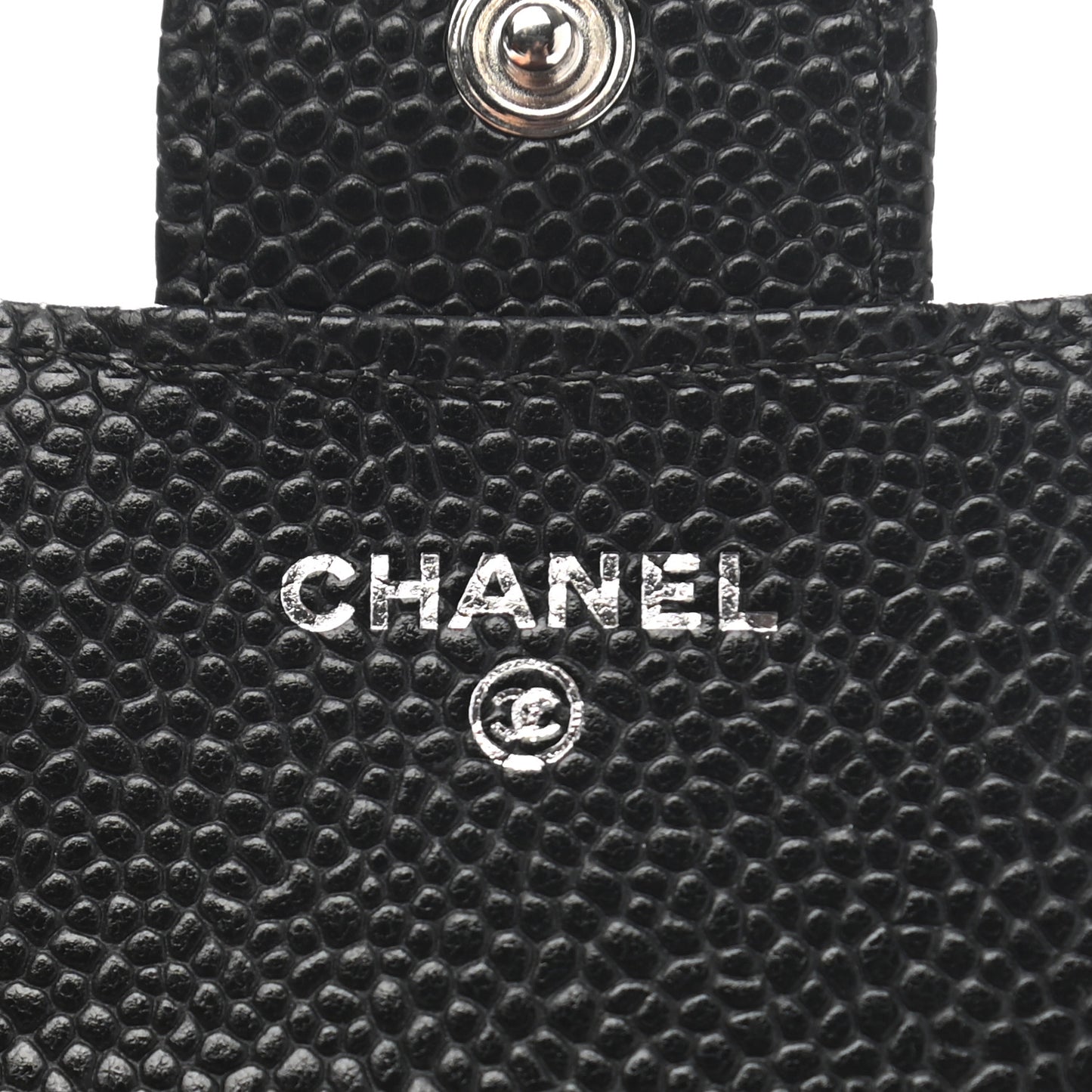 Caviar Quilted Small Flap Wallet Black