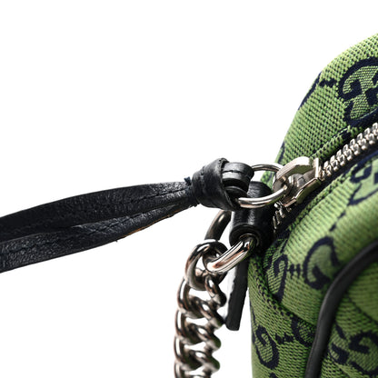 Gucci Monogram Multicolor Matelasse Diagonal Small GG Marmont Chain Shoulder Bag Green Blue 12 of 12