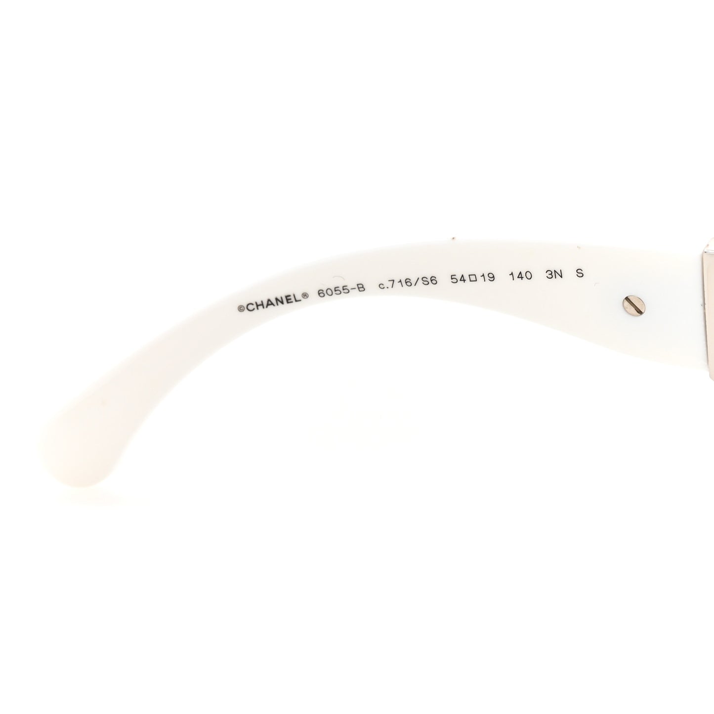 Acetate Metal Crystal Square Folding Sunglasses 6055-B White
