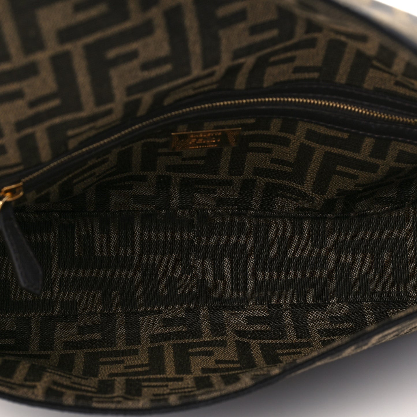 Fabric Jacquard FF 1974 Medium Baguette Tobacco Moro Black