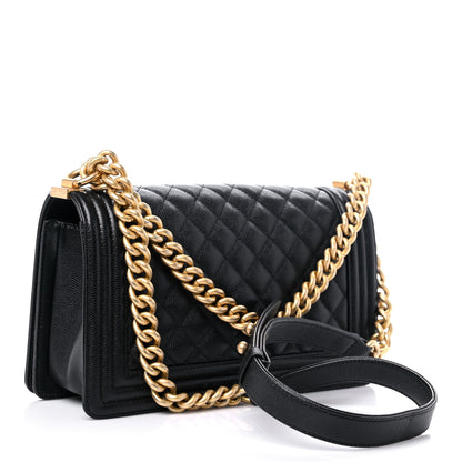 Chanel Caviar Quilted Medium Boy Flap Black 3 of 14
