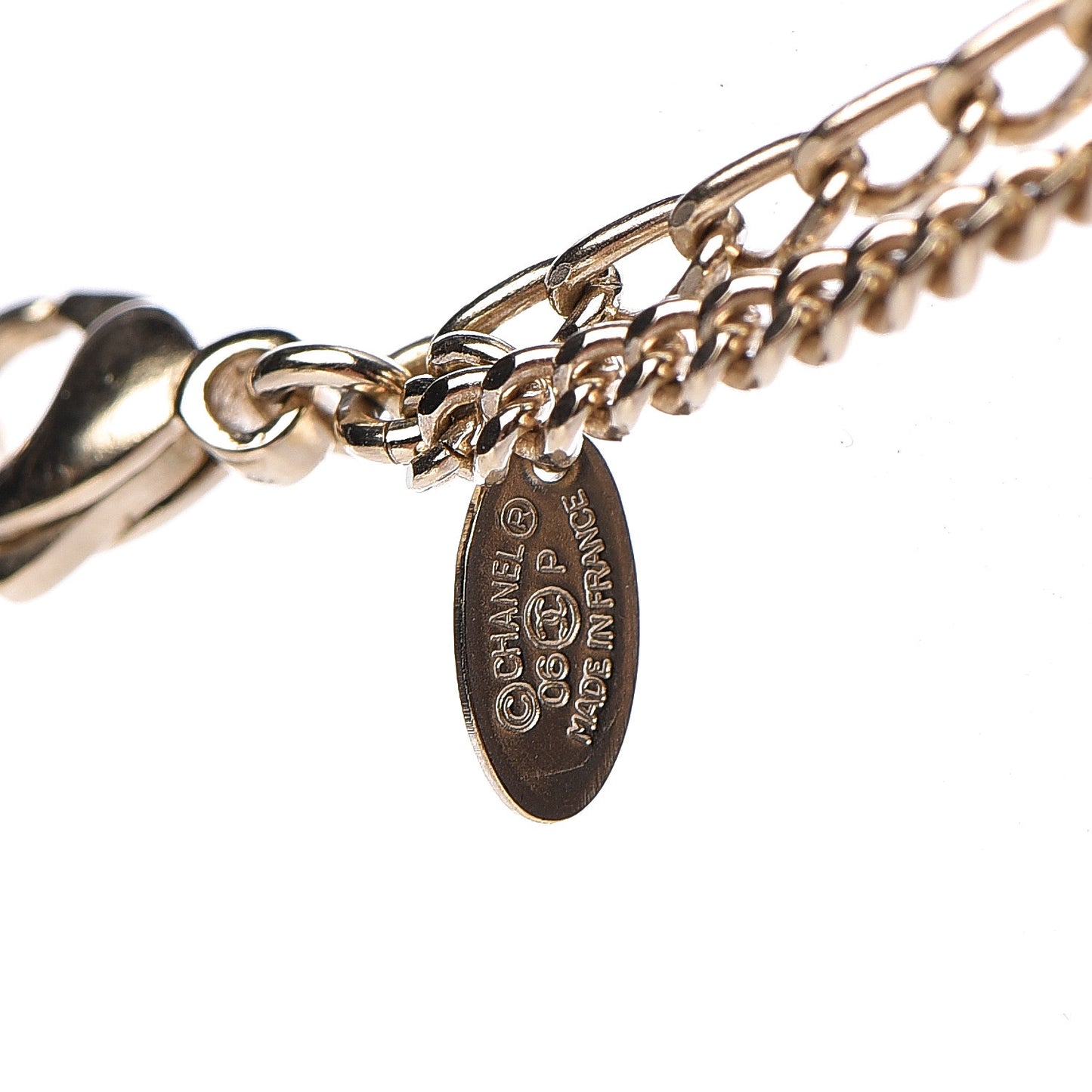 Double Chain CC Necklace Gold
