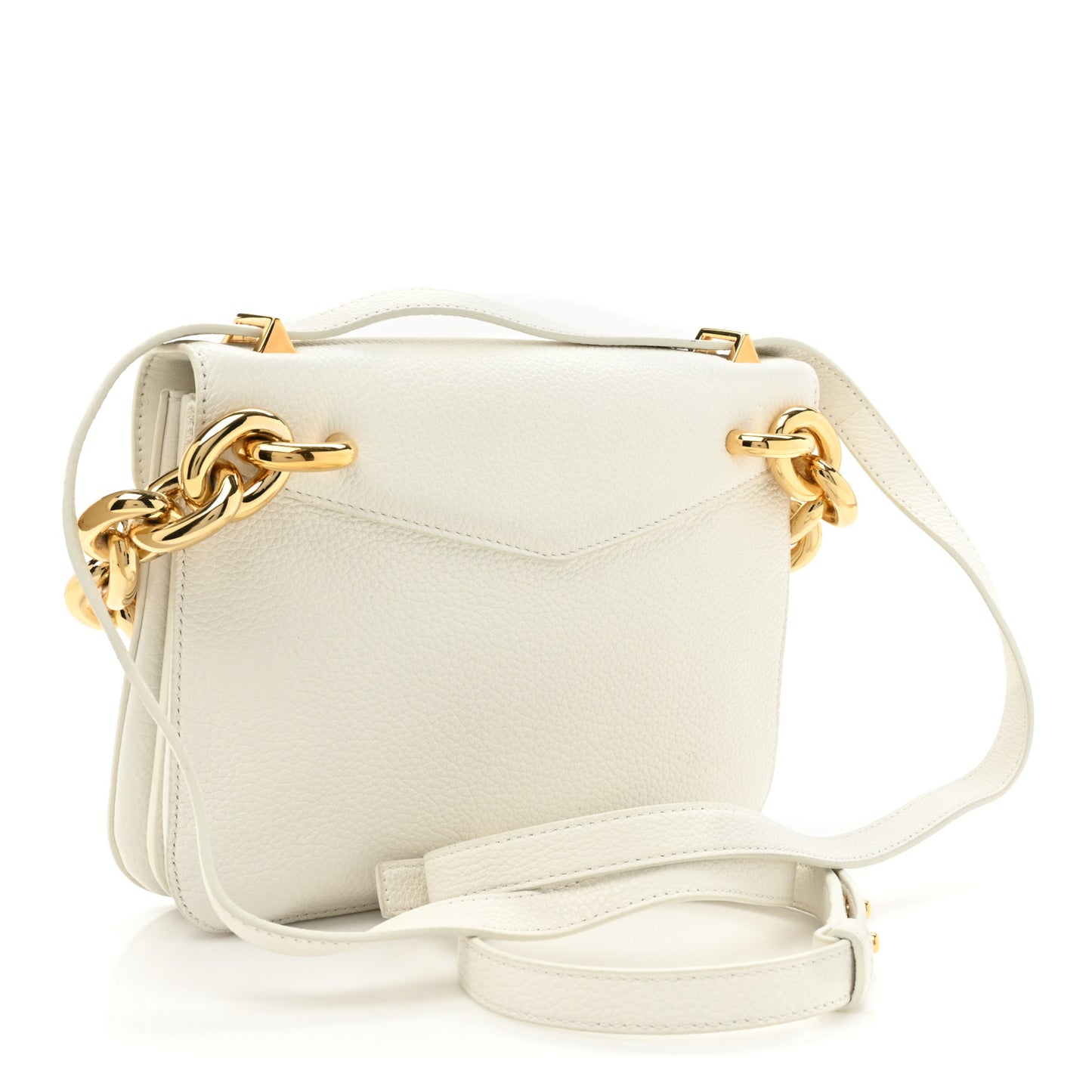 Calfskin Mount Envelope Bag White