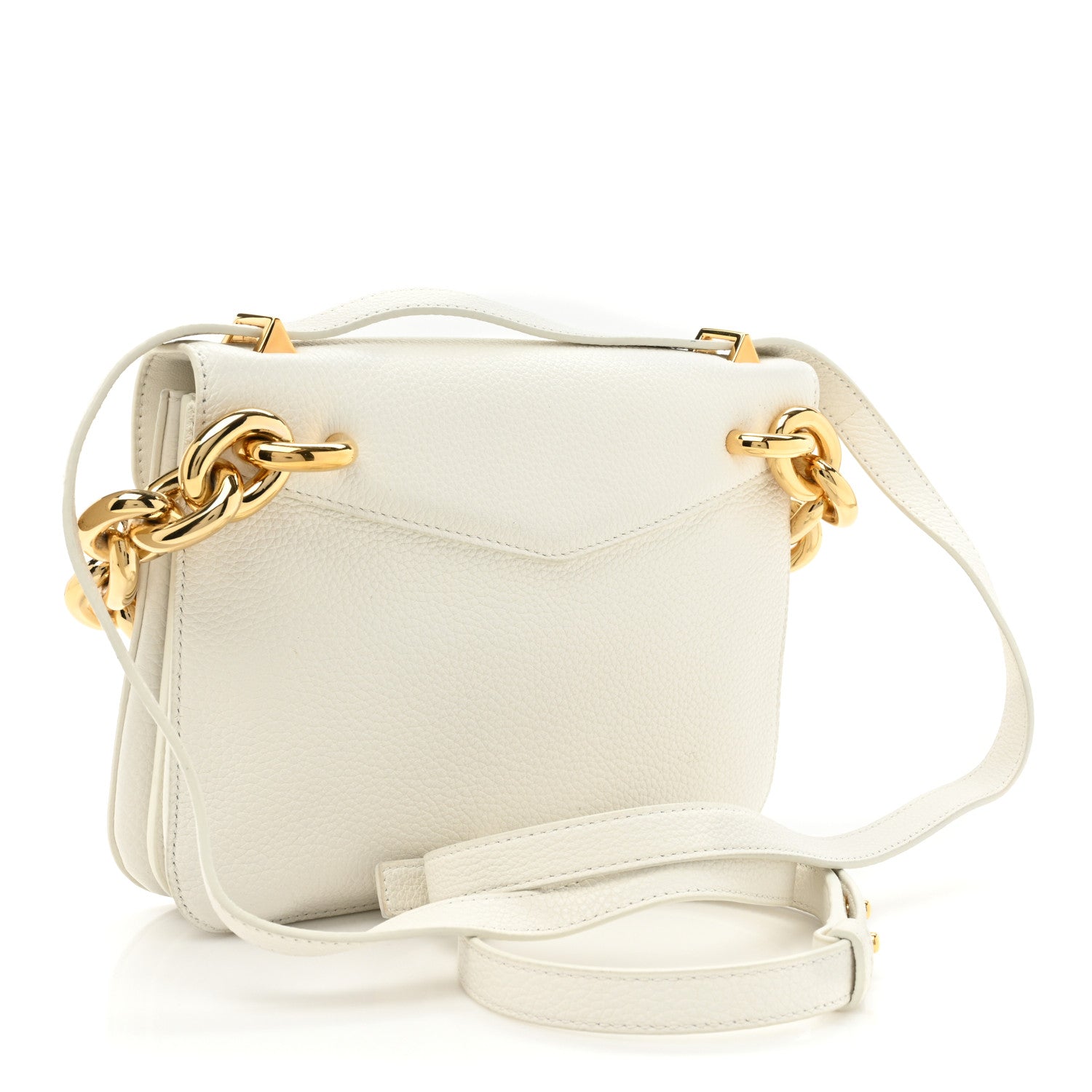 Bottega Veneta Calfskin Mount Envelope Bag White 3 of 11