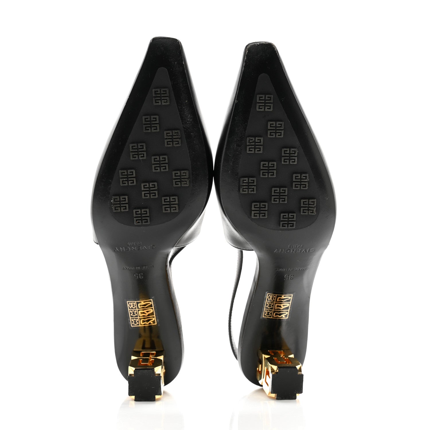 Givenchy Calfskin G Cube 50mm Slingback Pumps 35 Black 5 of 12