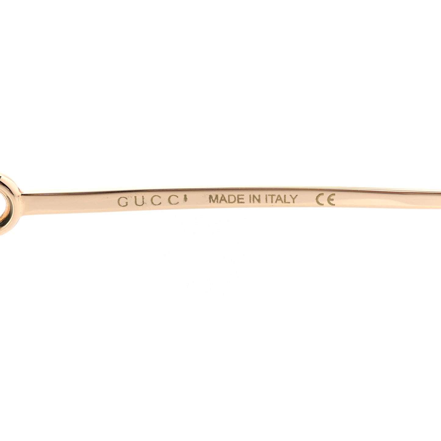 Metal Horsebit Square Frame Sunglasses GG0879S Gold