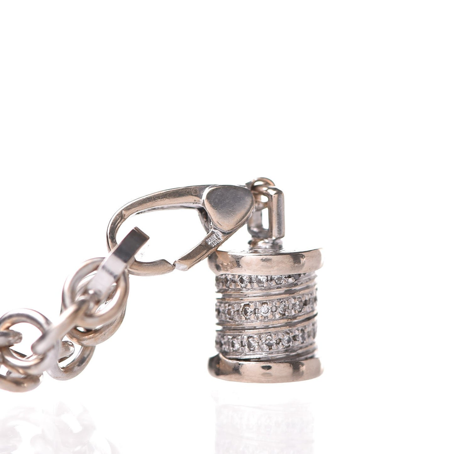 18K White Gold Diamond Charm Bracelet