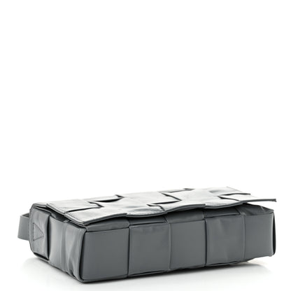 Bottega Veneta Paper Calfskin Maxi Intreccio Small Cassette Crossbody Bag Thunder 4 of 11