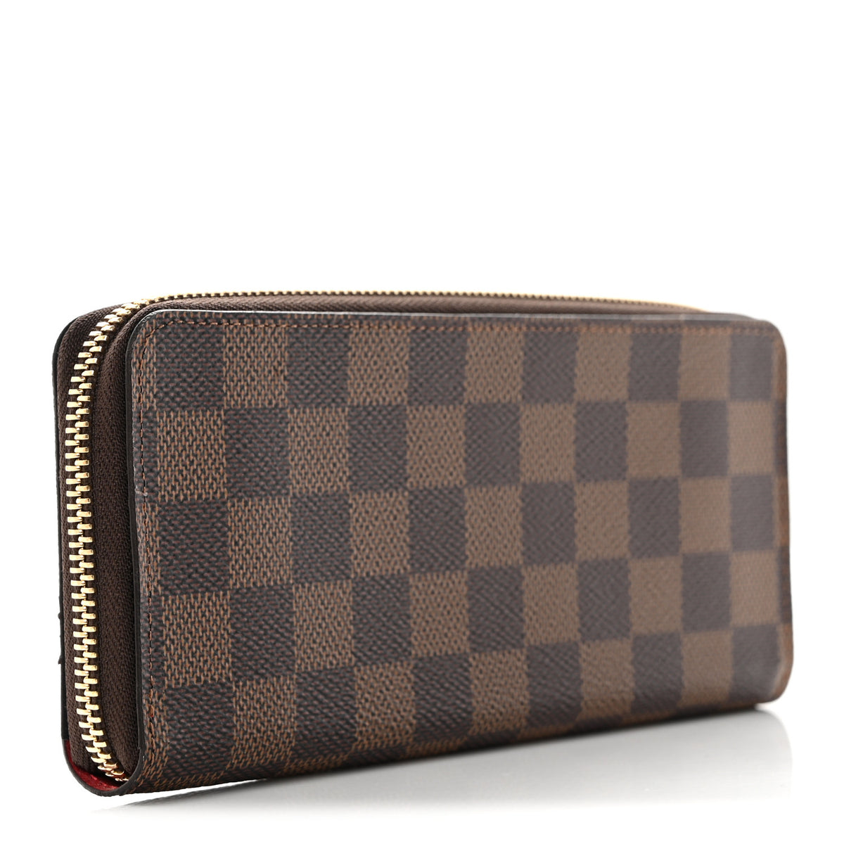 Damier Ebene Clemence Wallet Cherry