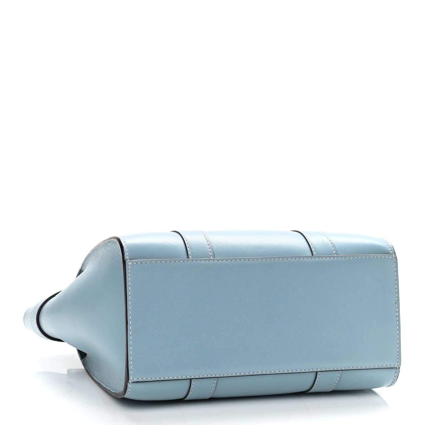 Silky Calfskin Small Bayswater Zip Tote Nordic Blue