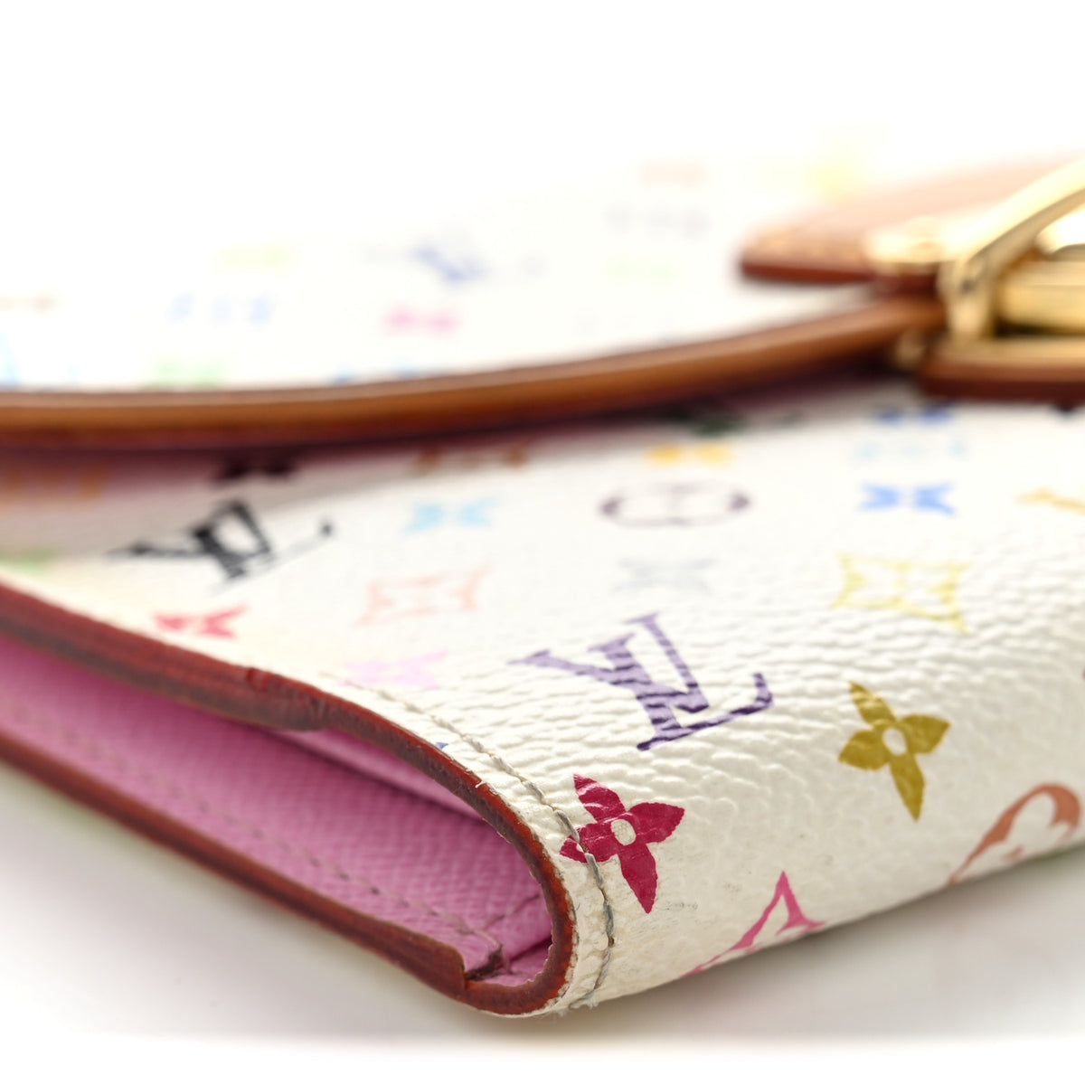 Louis Vuitton Monogram Multicolor Eugenie Wallet White Litchi 9 of 11