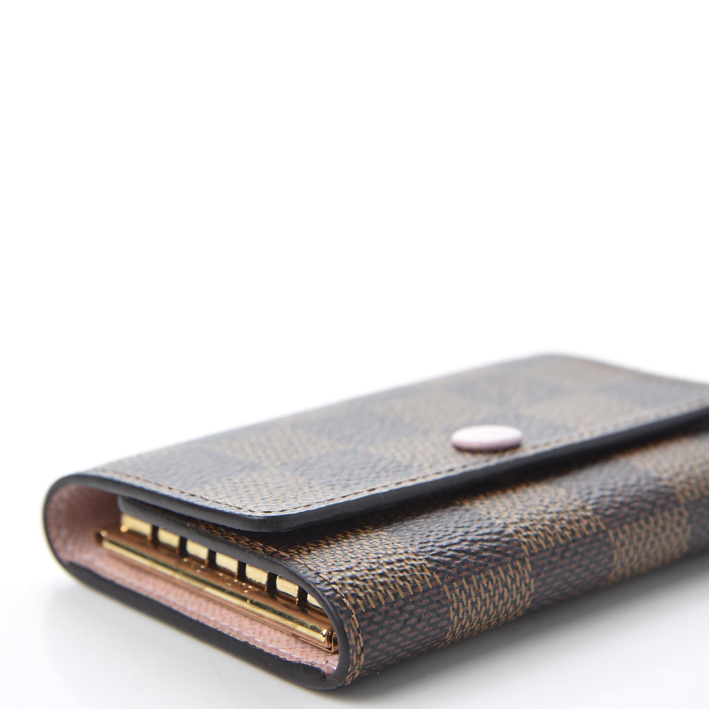 Damier Ebene Multicles 6 Key Holder Rose Ballerine