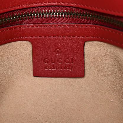 Gucci Calfskin Matelasse Small GG Marmont Shoulder Bag Hibiscus Red 6 of 13