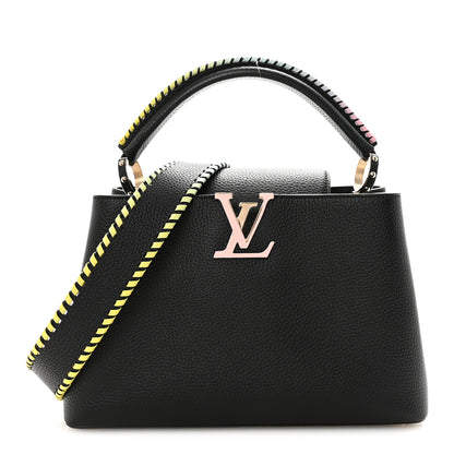 Louis Vuitton Taurillon Capucines PM Rainbow Black 1 of 9