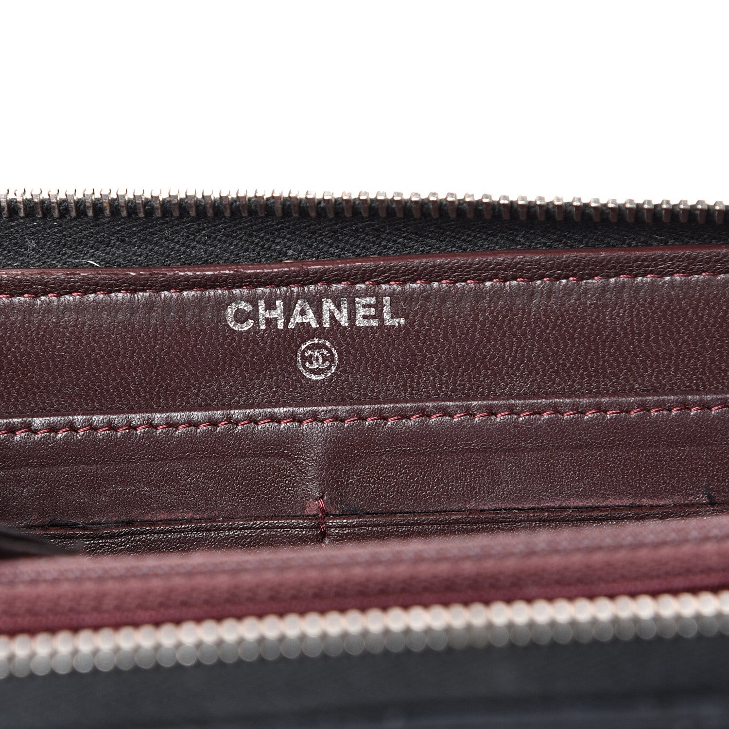 Chanel Lambskin Quilted Large Gusset Zip Around Wallet Black 5 of 14