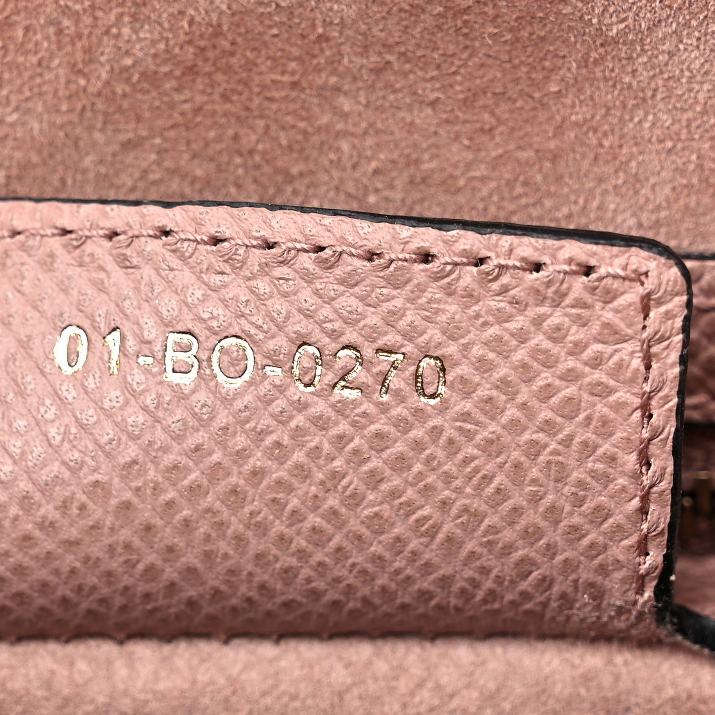 Grained Calfskin Saddle Bag Pink
