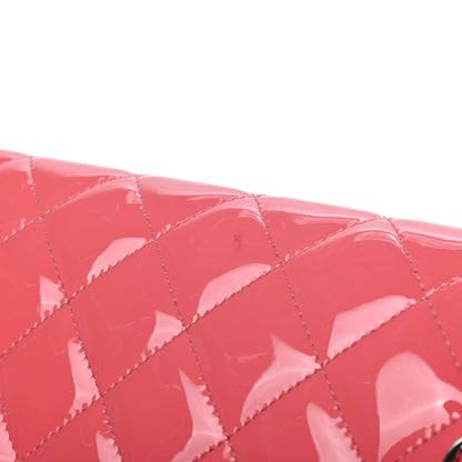 Chanel Patent Quilted Jumbo Double Flap Pink 4 of 4