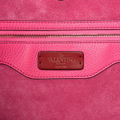 Valentino Garavani Grained Calfskin Rockstud Shoulder Tote Feminine Pink 6 of 9